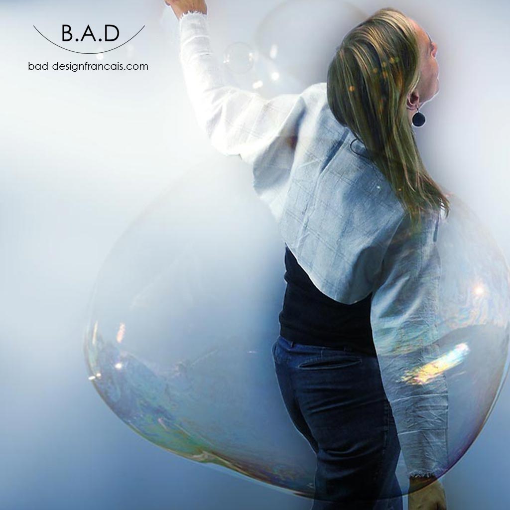 Boléro blanc en coton tissé en France