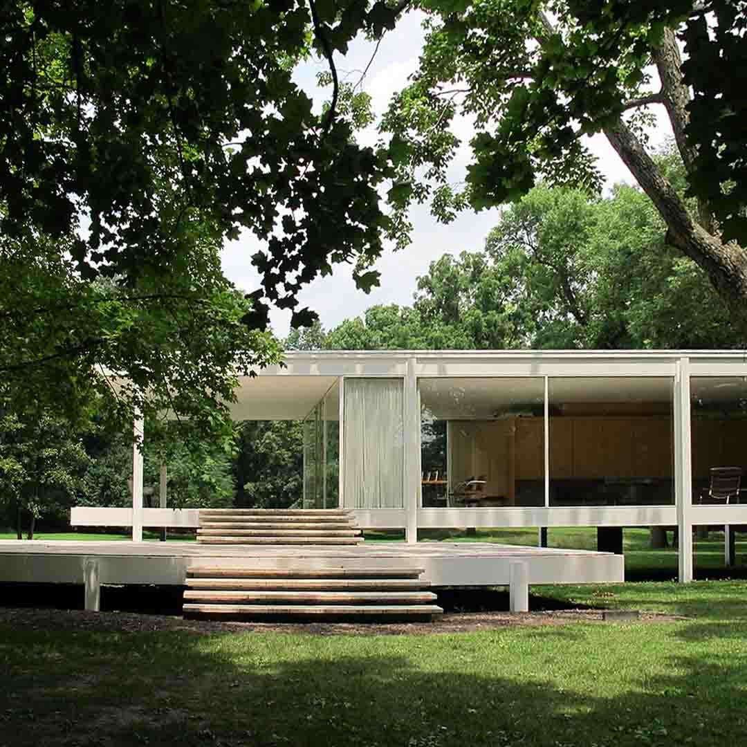 Maison Farnsworth de Mies van der Rohe, maître du Style International.